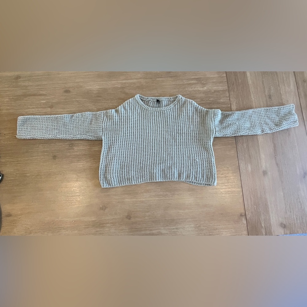 Nordstrom Green Waffle Knit Sweater